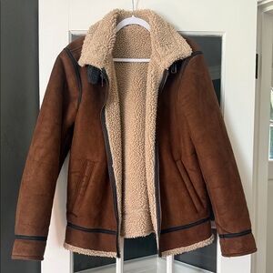 Guess Brown Shearling Jacket